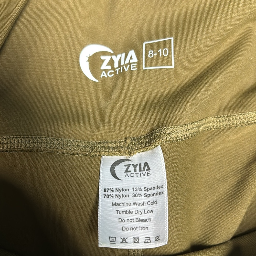 Zyia olive green leggings 8-10 - Picture 3 of 3